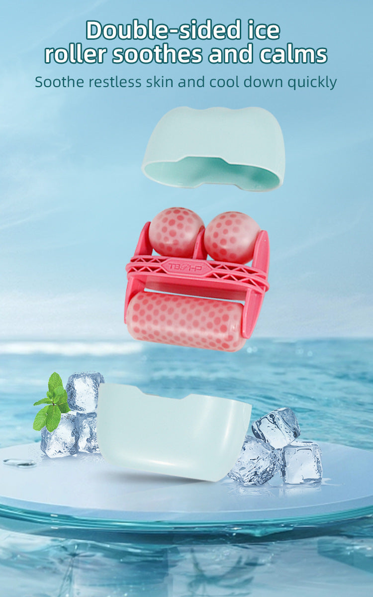 Ice Roller Face Dual Ended Cooling Massage Tool for Puffiness Relief Skin Soothing  Serum Absorption Booster