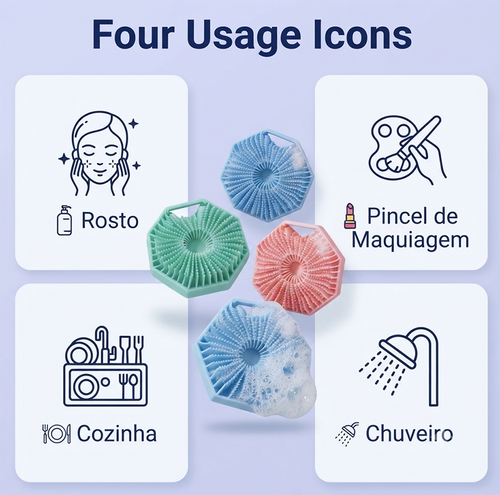 4-in-1 Silicone Facial Cleansing Brush - Features and Usage
