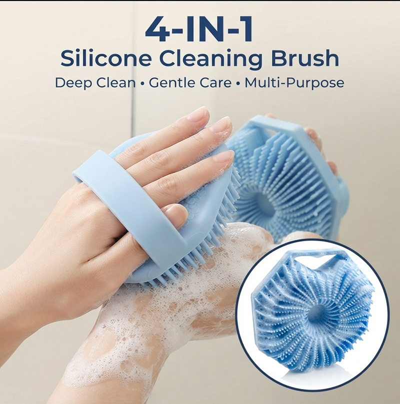 4-in-1 Silicone Facial Cleansing Brush - Features and Usage
