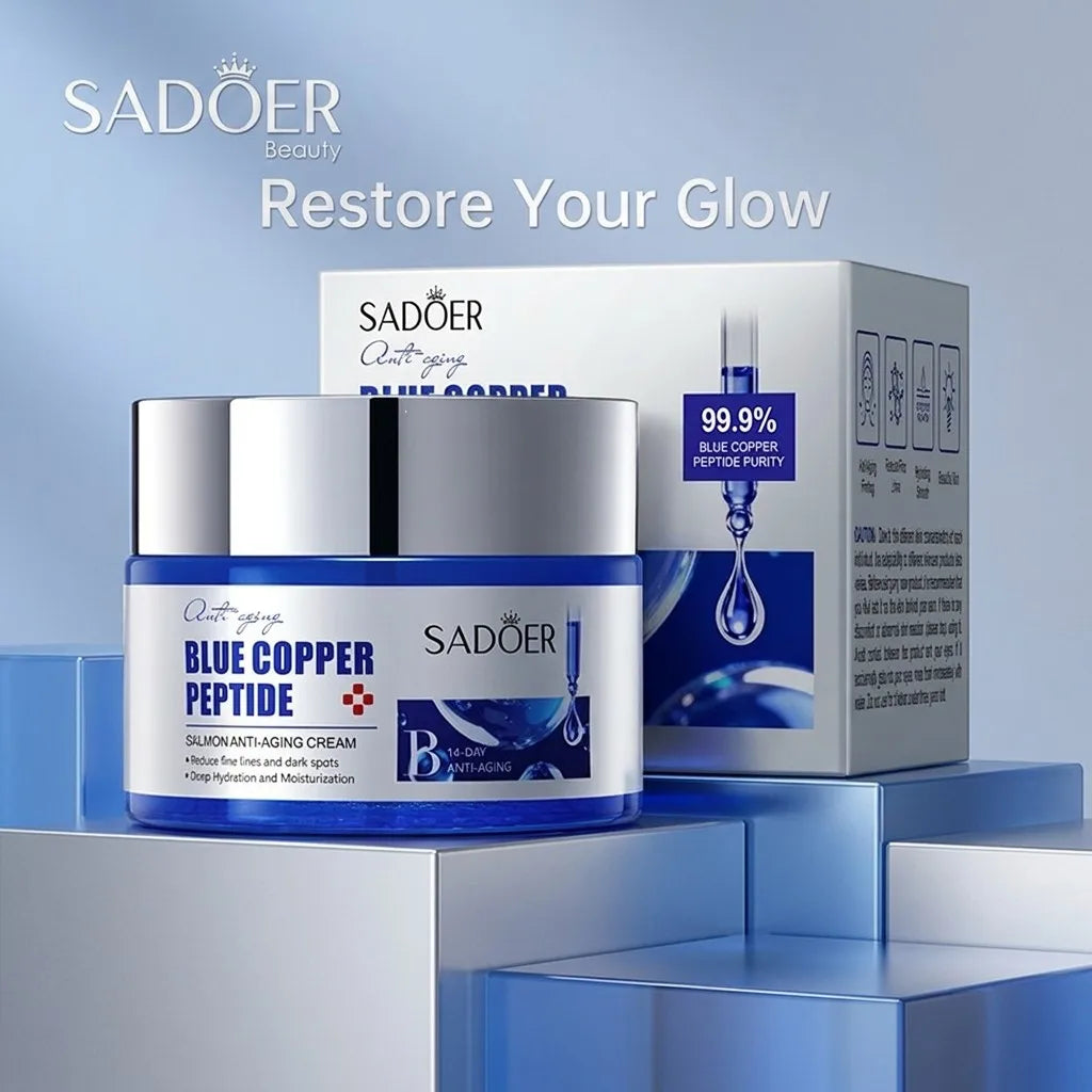 Sadoer Blue Copper Peptide Salmon Essence Moisturizing Facial Cream - 50g
