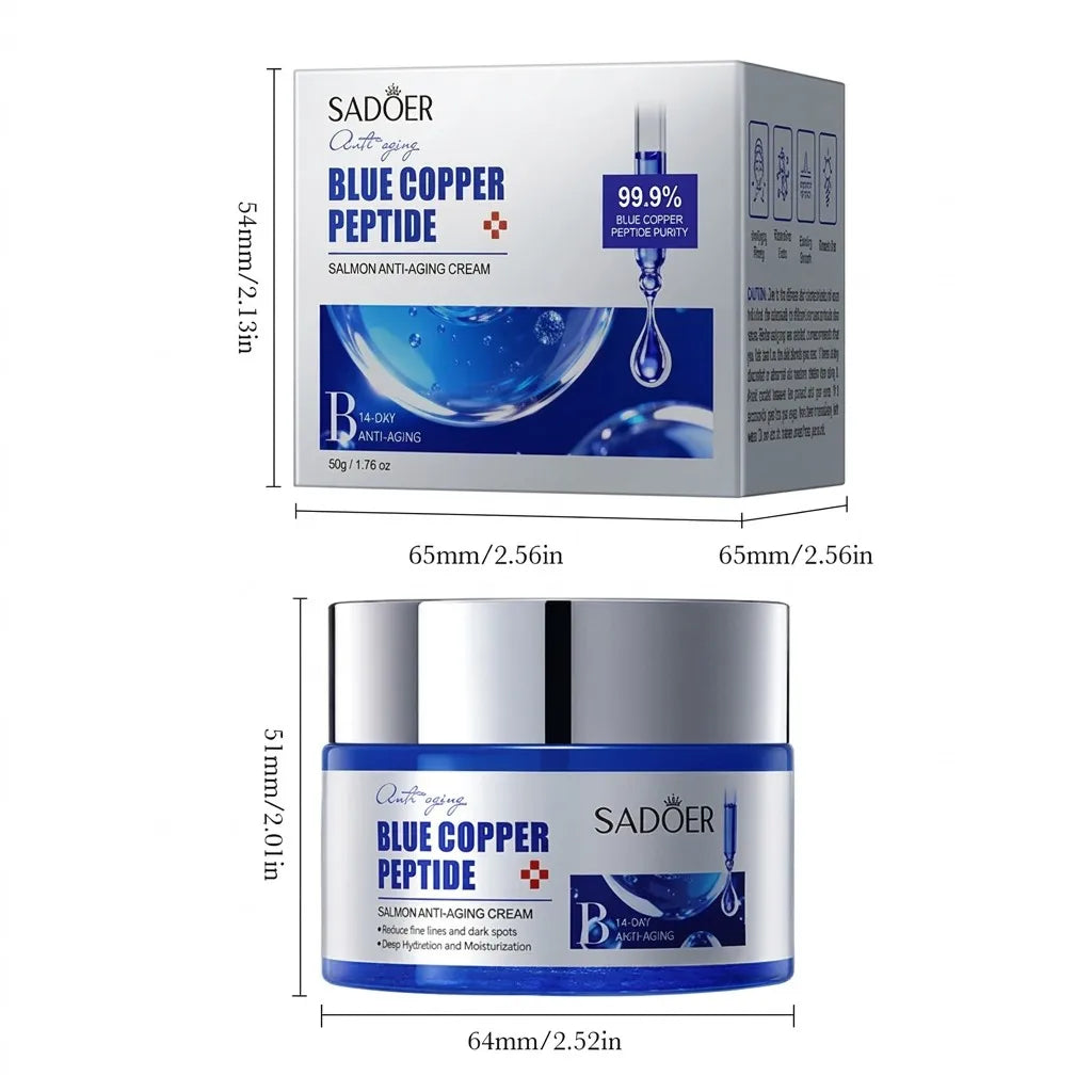 Sadoer Blue Copper Peptide Salmon Essence Moisturizing Facial Cream - 50g