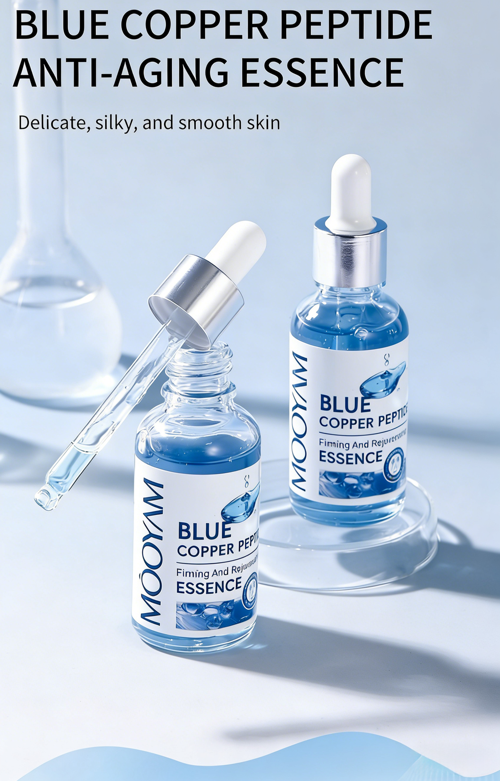 Professional Copper Peptide Serum Anti Aging Firming Face Essence for Wrinkles Fine Lines