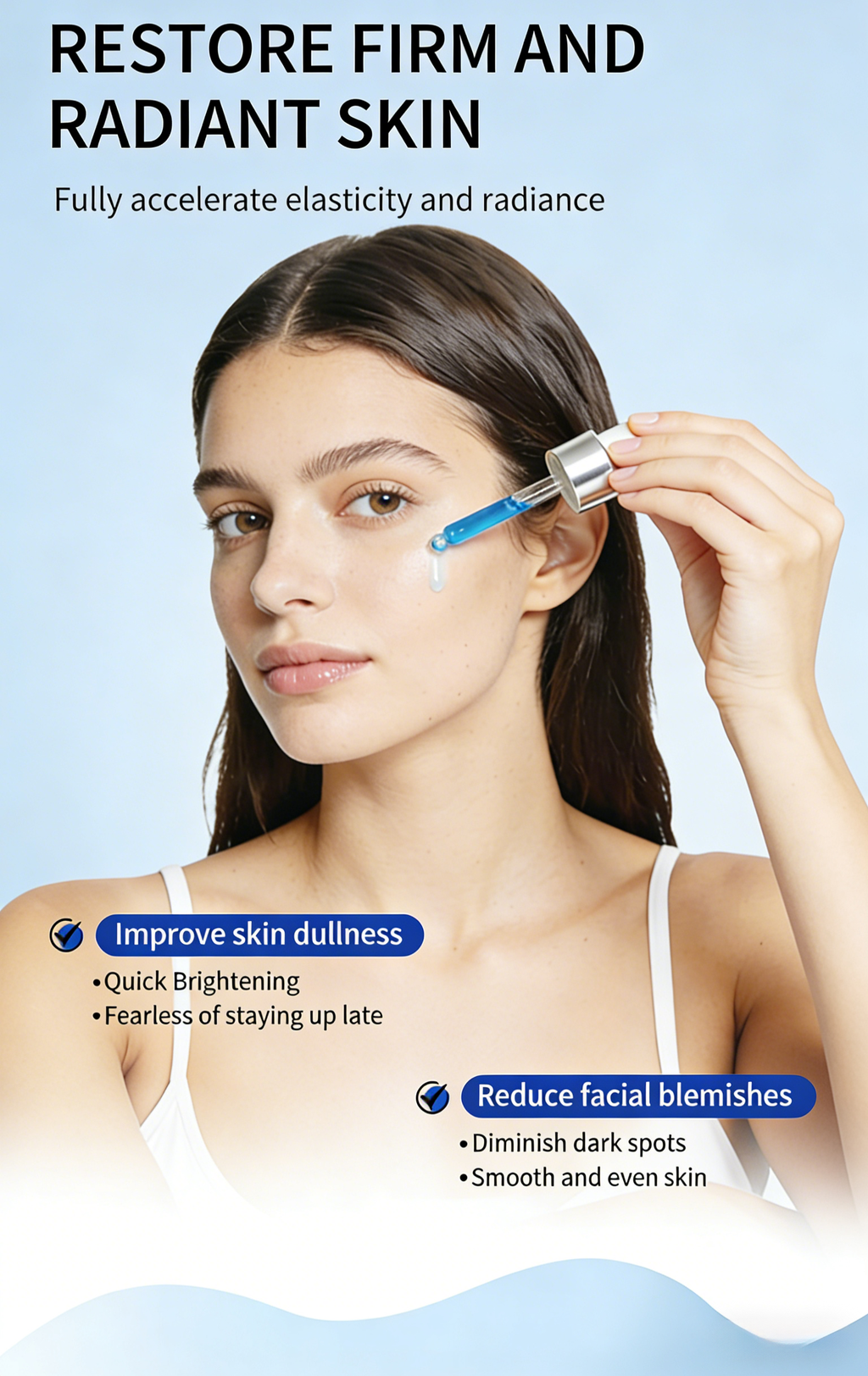 Professional Copper Peptide Serum Anti Aging Firming Face Essence for Wrinkles Fine Lines