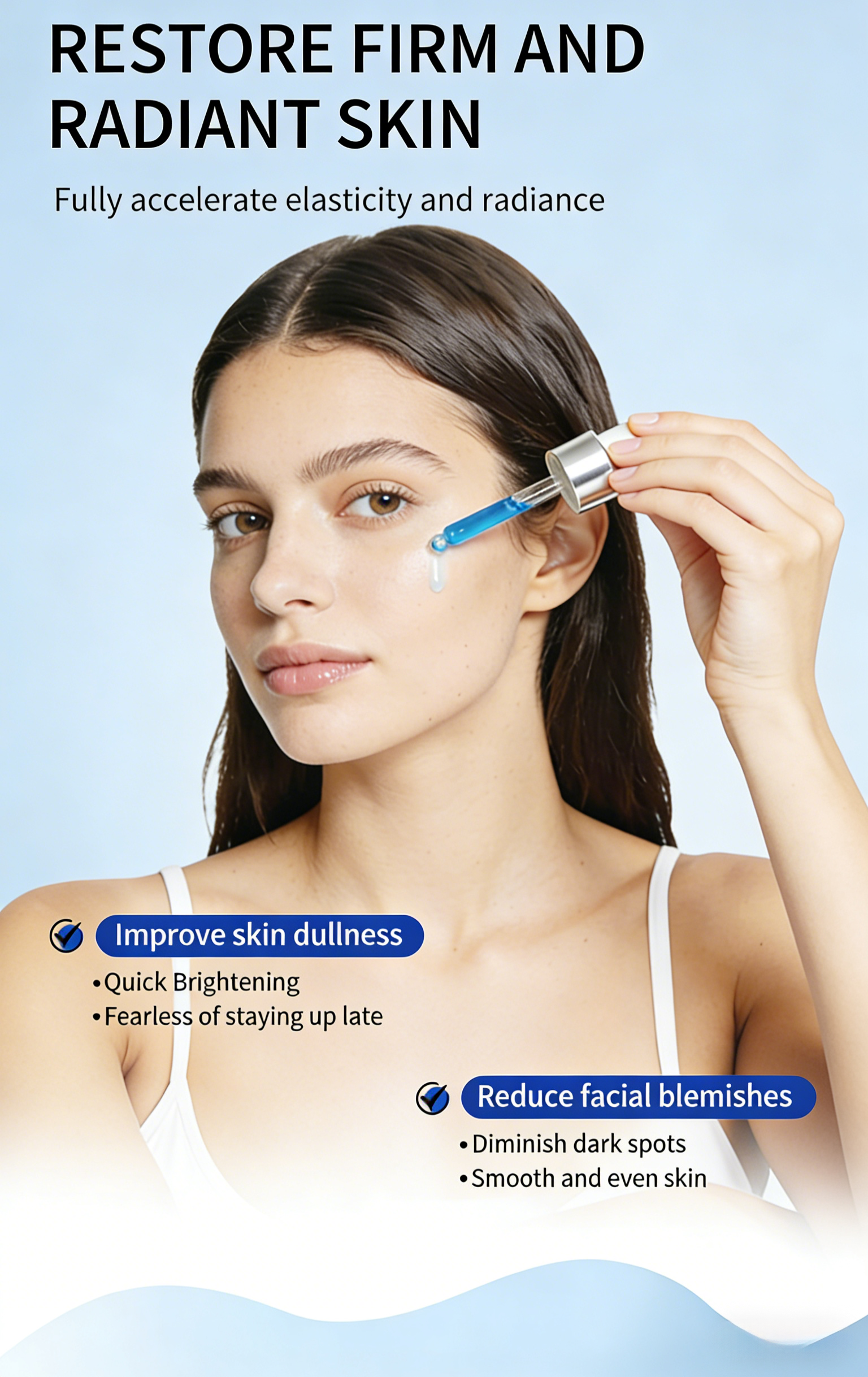 Professional Copper Peptide Serum Anti Aging Firming Face Essence for Wrinkles Fine Lines