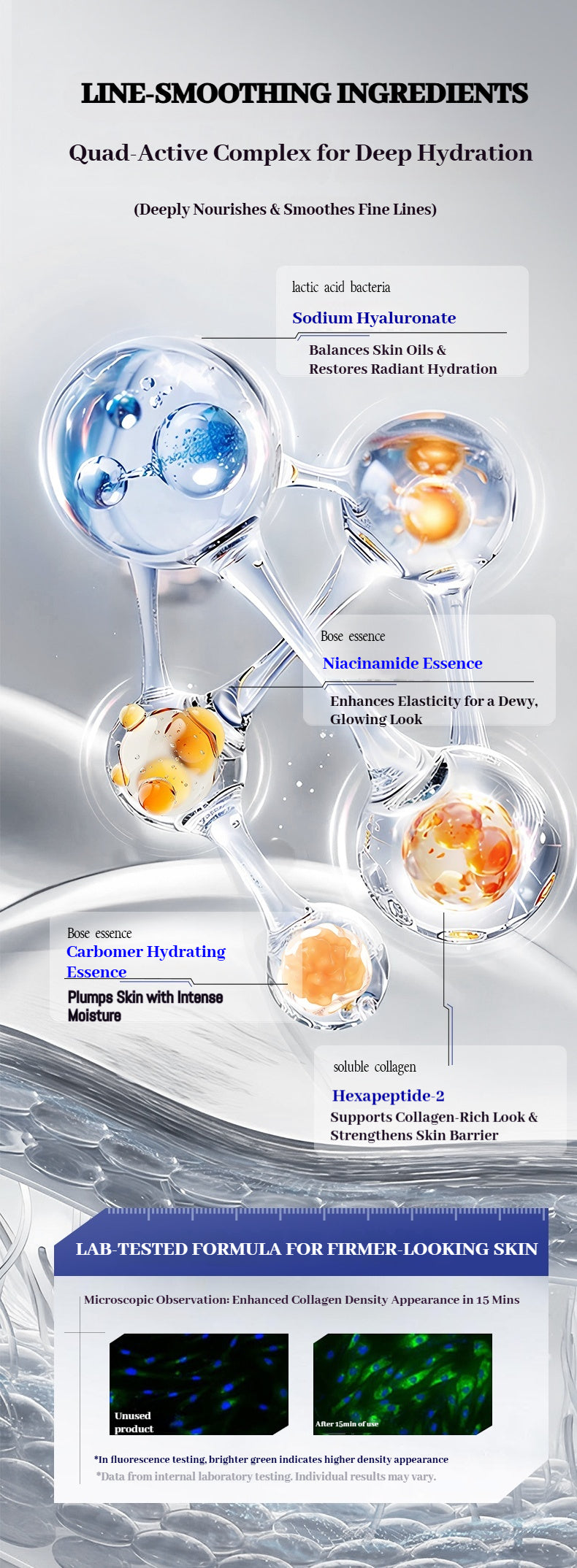 Hydrating Moisturizing Serum Smooth Fine Lines Firming Lifting Skin Elasticity Nourishing Revitalizing Essence