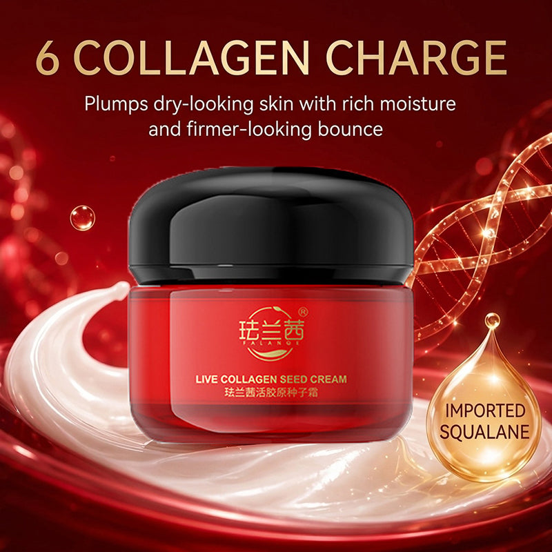 Woman applying Live Collagen Sleep Cream to her face – daily hydration and comfort for busy mornings and late nights