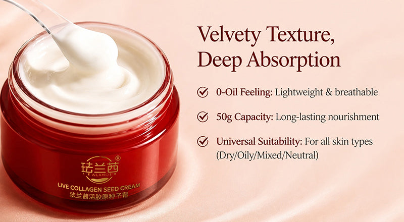 Velvety Face Moisturizer Deep Hydration Firming Cream Collagen Booster Elasticity Skin Care 50g