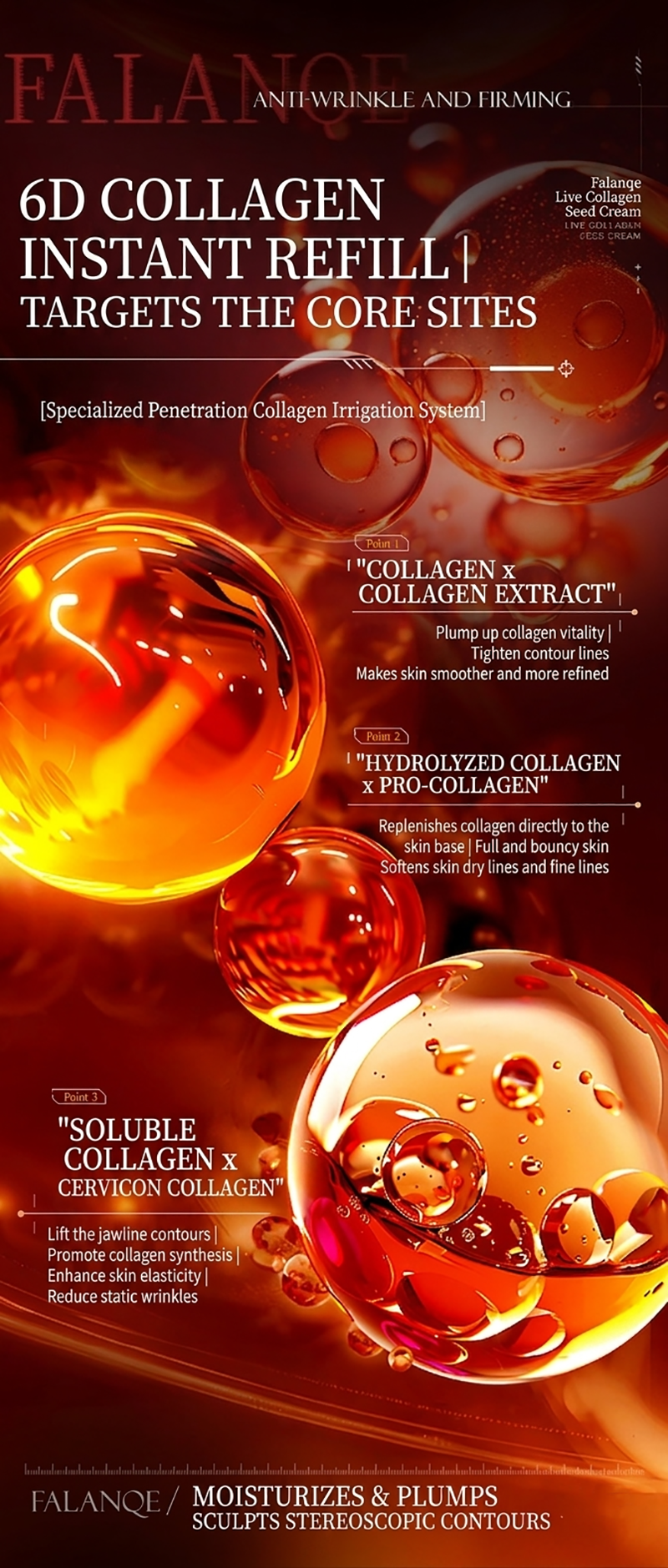 Firming Moisturizing Collagen Seed Cream Deep Hydration Plumping Face Cream Skin Nourish Elasticity Boost