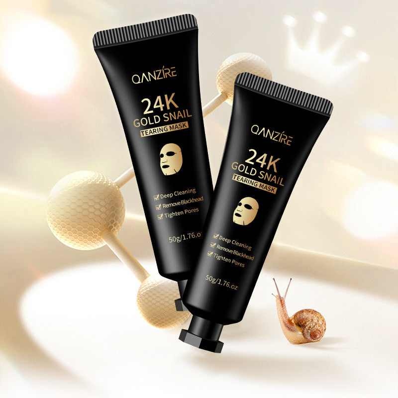 Peel Mask Anti Aging Gold Foil Snail Mucin Pore Cleaner Blackhead Remover for Oily Skin Deep Cleansing Treatment
