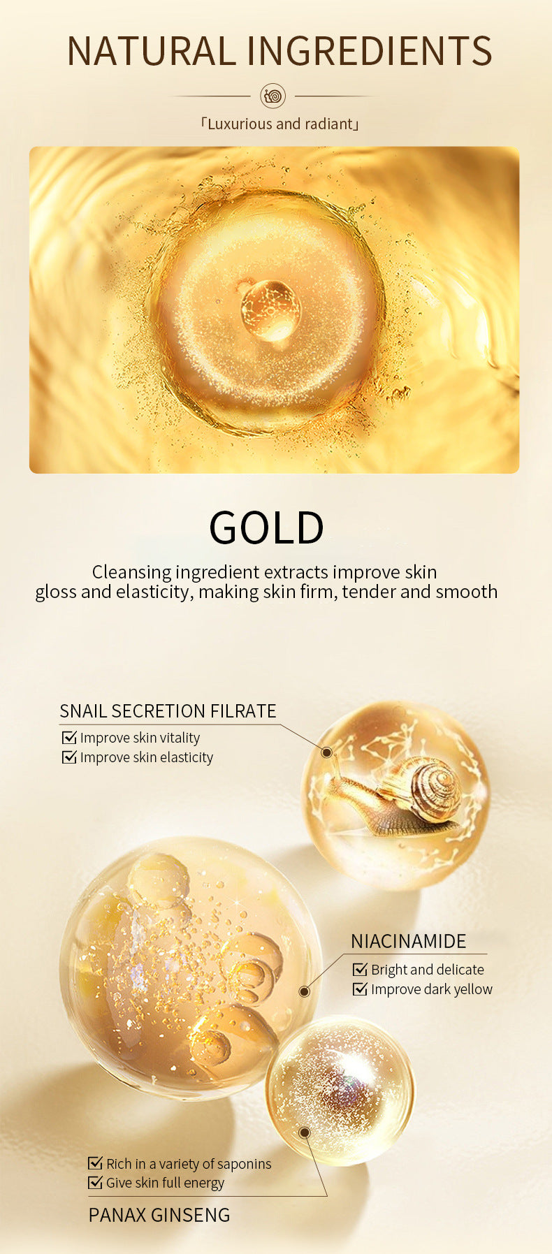 Peel Mask Anti Aging Gold Foil Snail Mucin Pore Cleaner Blackhead Remover for Oily Skin Deep Cleansing Treatment