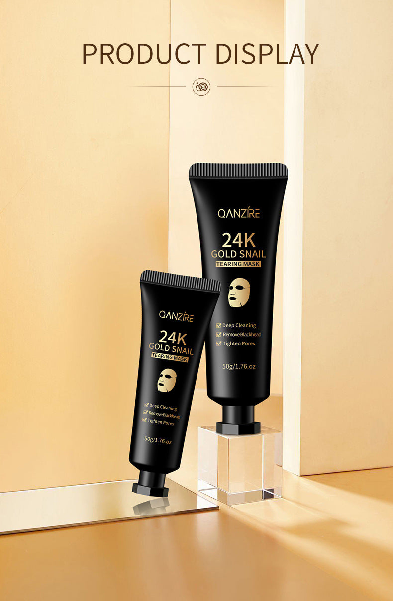 Peel Mask Anti Aging Gold Foil Snail Mucin Pore Cleaner Blackhead Remover for Oily Skin Deep Cleansing Treatment