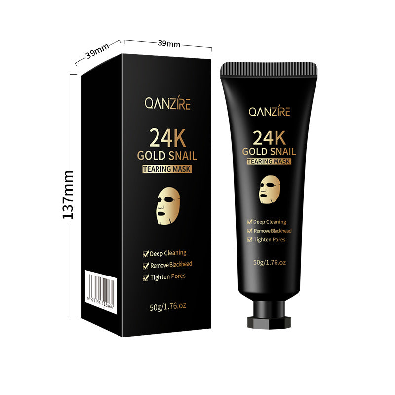 Peel Mask Anti Aging Gold Foil Snail Mucin Pore Cleaner Blackhead Remover for Oily Skin Deep Cleansing Treatment
