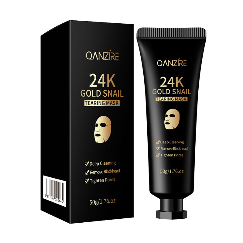 Peel Mask Anti Aging Gold Foil Snail Mucin Pore Cleaner Blackhead Remover for Oily Skin Deep Cleansing Treatment