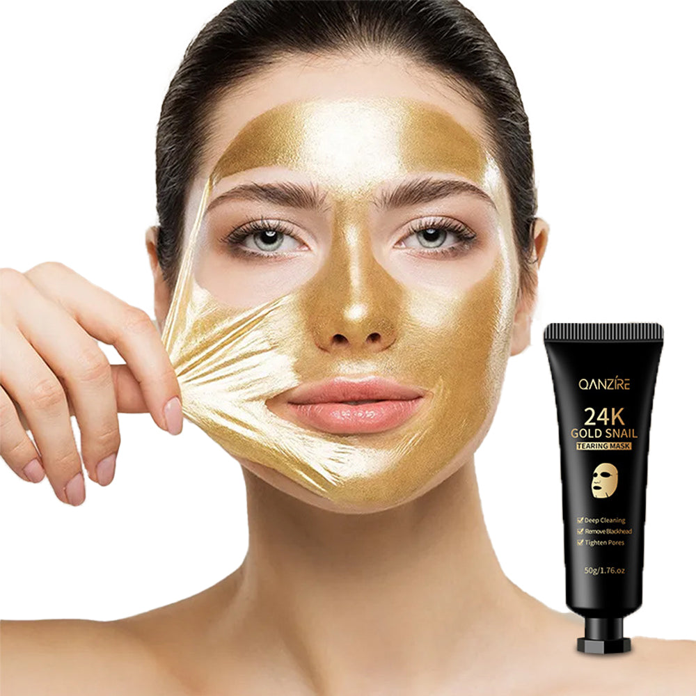 Peel Mask Anti Aging Gold Foil Snail Mucin Pore Cleaner Blackhead Remover for Oily Skin Deep Cleansing Treatment