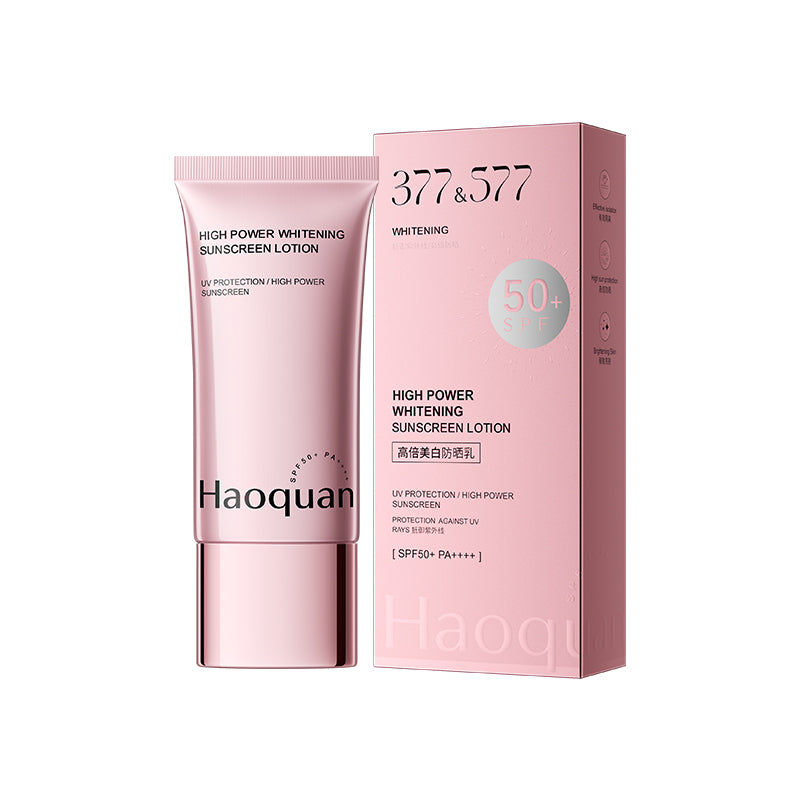 Whitening Sunscreen Lotion UV Protection Face Cream for Outdoor Beach Use Brighten Skin Tone Oil-Free Sun Block