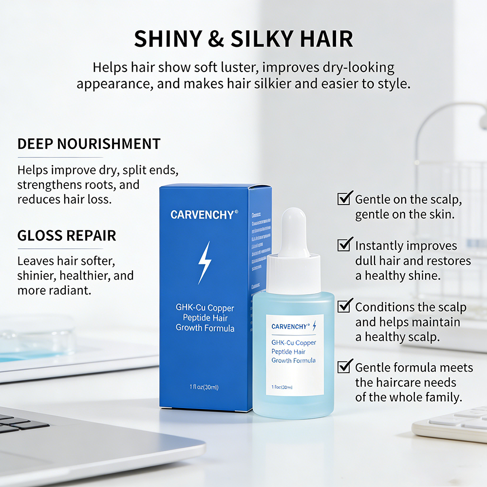CARVENCHY GHK-Cu Copper Peptide Hair Growth Formula Serum 30ml - Nourishes scalp, strengthens hair follicles and reduces hair loss