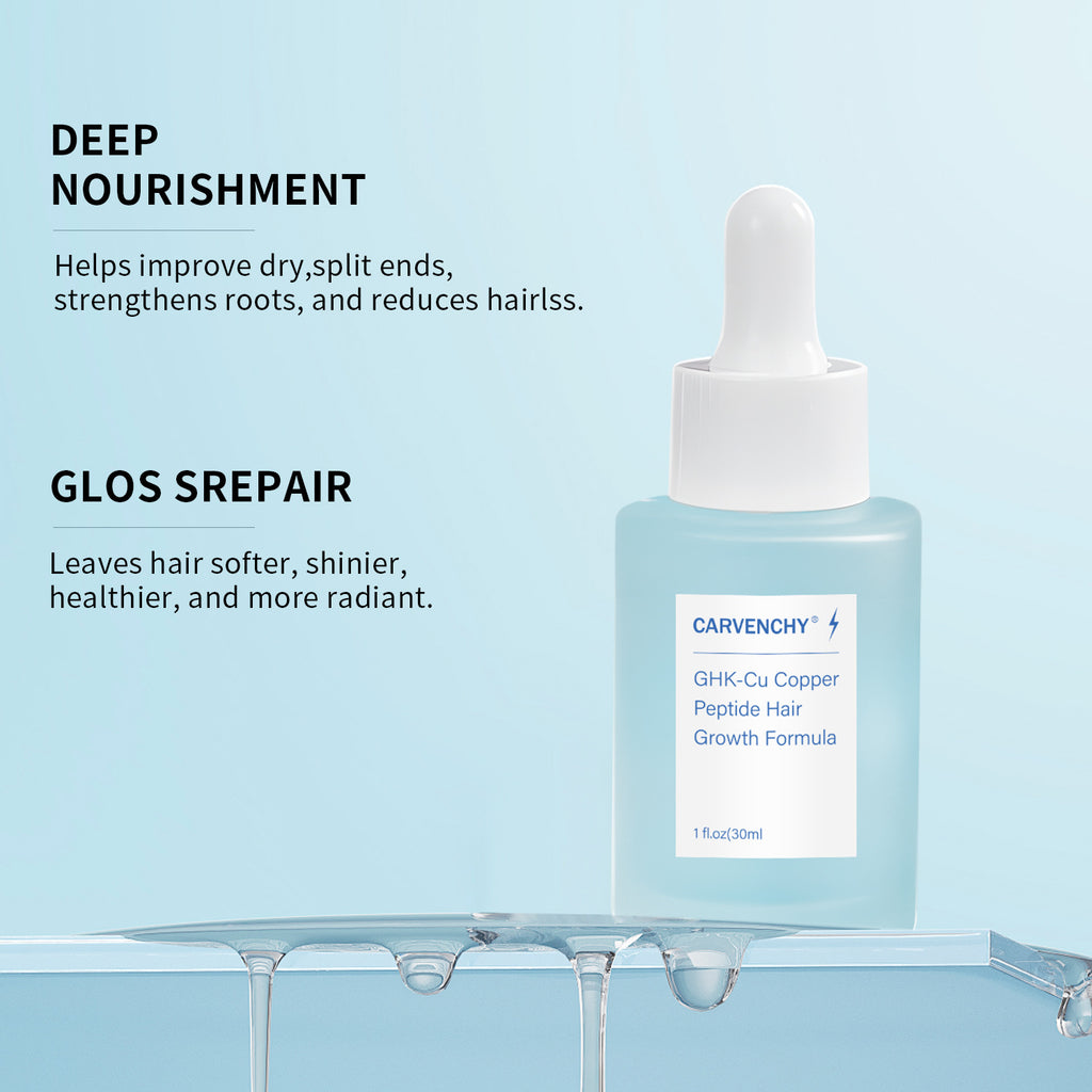 CARVENCHY GHK-Cu Copper Peptide Hair Growth Formula Serum 30ml - Nourishes scalp, strengthens hair follicles and reduces hair loss
