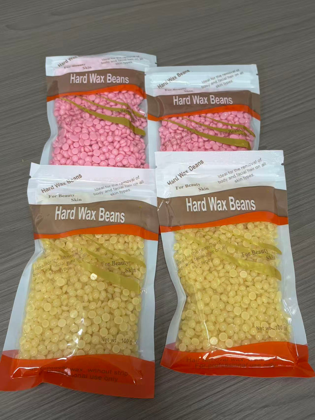 Hard Wax Beans Natural Resin Kit Hair Removal Fast Easy Home Use Suitable for Legs Arms Face Natural Resin
