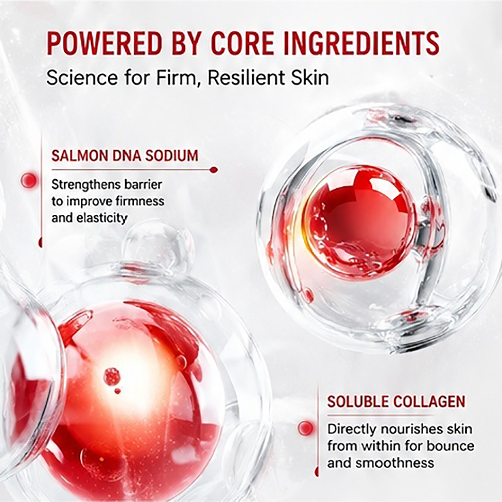 FALANQE Salmon DNA Sodium Water Light Kinetic Essence - Anti-wrinkle firming serum for deep hydration, plump skin and smooth fine lines