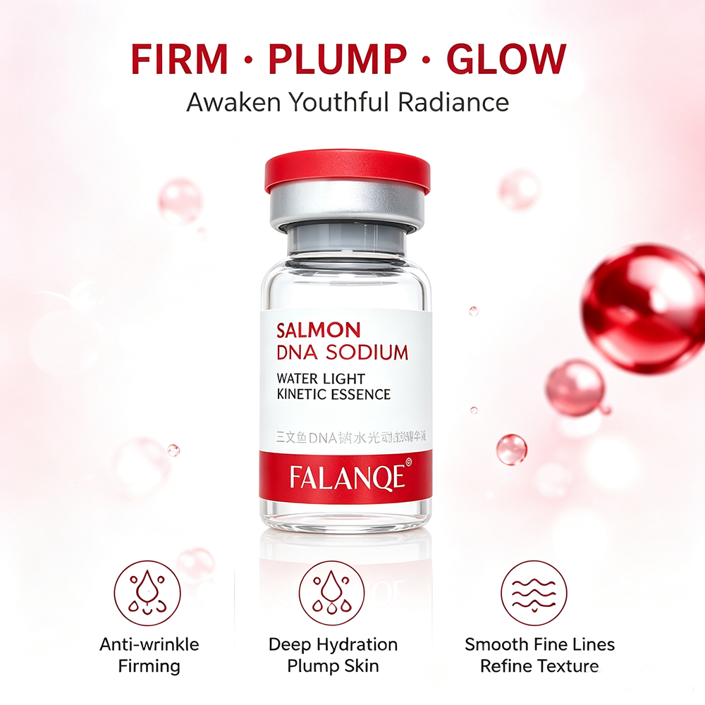 FALANQE Salmon DNA Sodium Water Light Kinetic Essence - Anti-wrinkle firming serum for deep hydration, plump skin and smooth fine lines