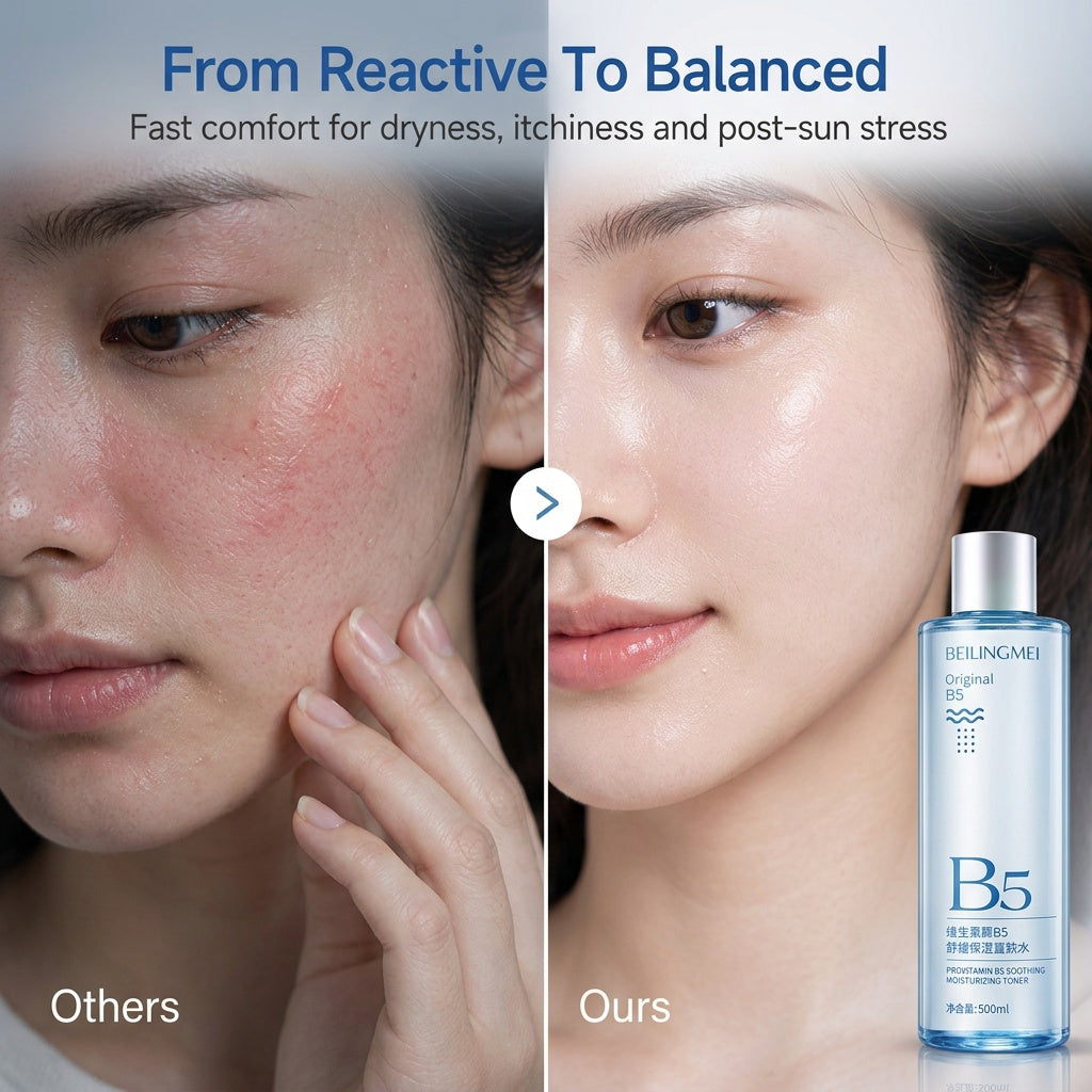 Provitamin B5 Centella Asiatica Soothing Toner Hydrating Moisturizing Facial Water for Sensitive Prone Skin