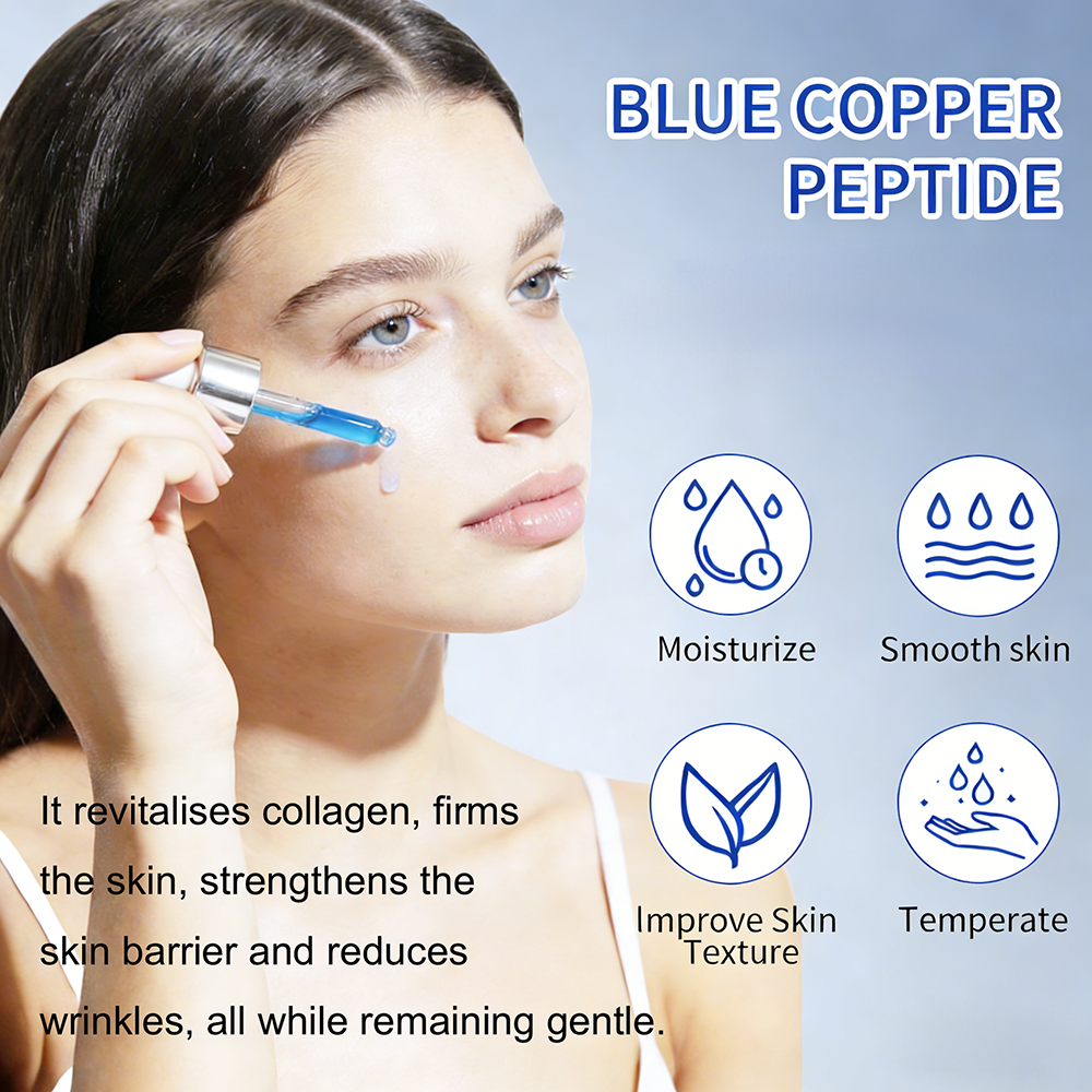 FORISE Beauty Blue Copper Peptide Firming & Rejuvenating Essence Serum 30ml – anti-aging dropper bottle with box