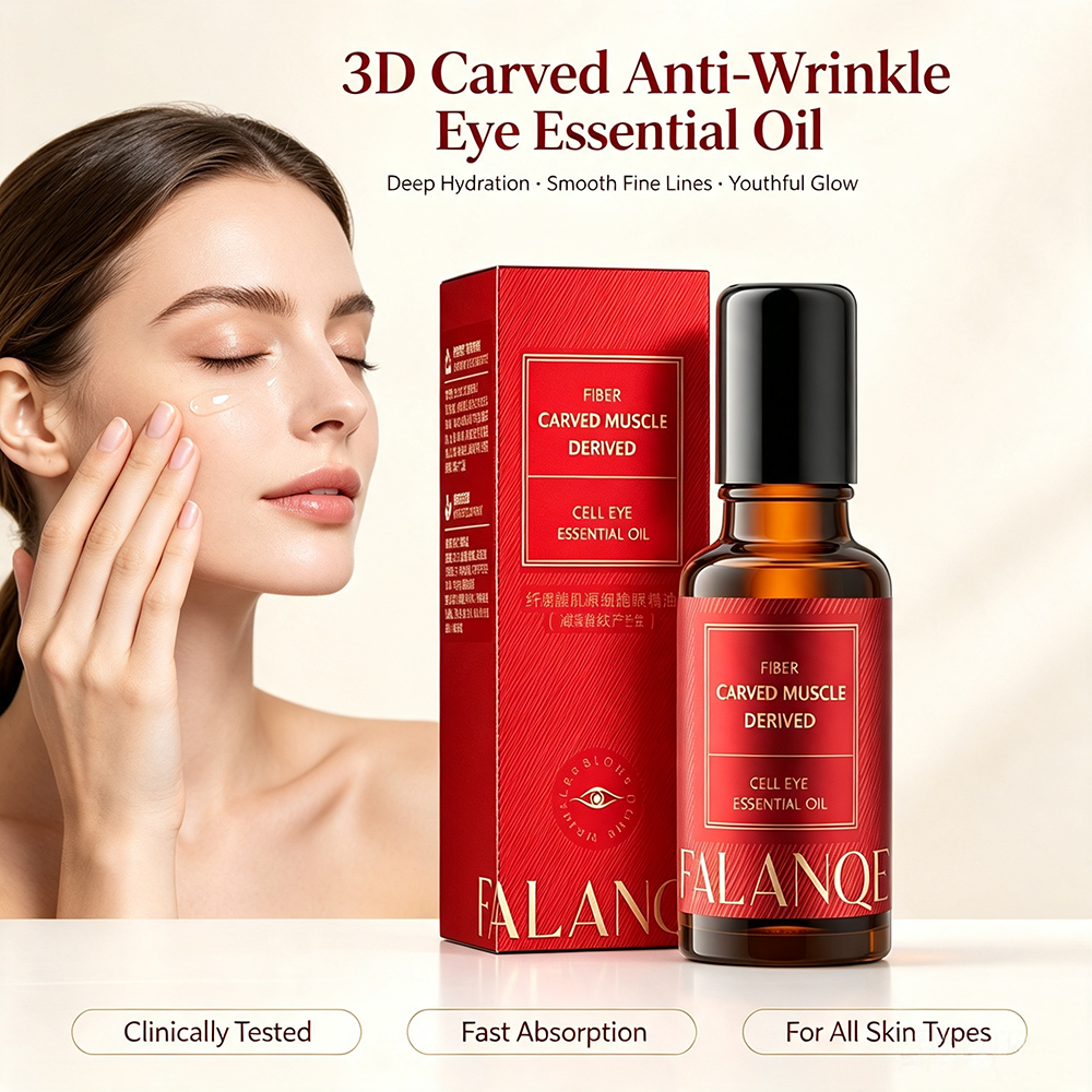 FALANQE Eye Serum Oil with Sunflower Seed Oil, Grape Seed Oil, Squalane & Vitamin E - Nourishes, repairs and brightens eye area
