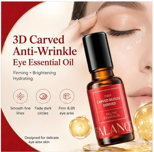 FALANQE Eye Serum Oil with Sunflower Seed Oil, Grape Seed Oil, Squalane & Vitamin E - Nourishes, repairs and brightens eye area