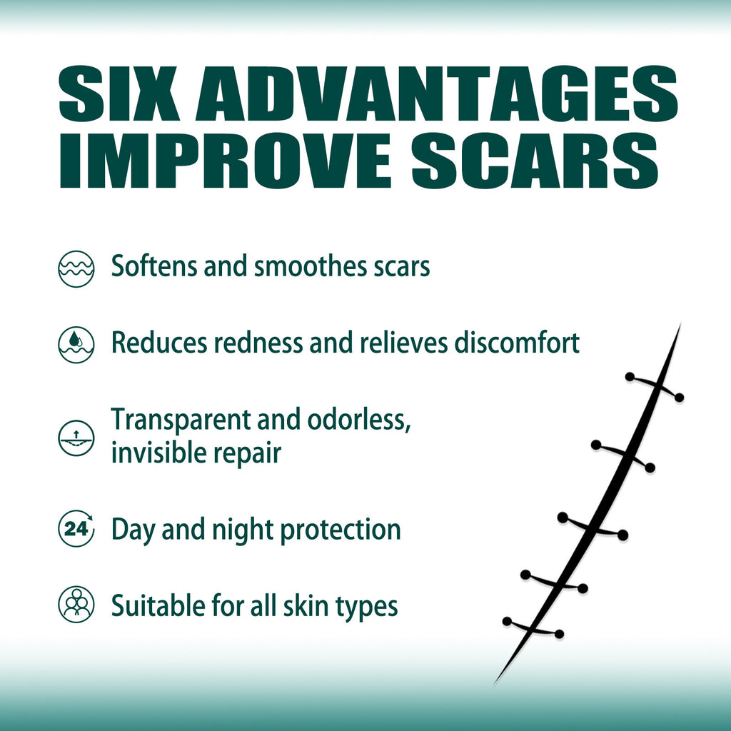 Silicone Scar Tape Sheets Roll - Improves and lightens scars, suitable for keloid and hypertrophic scars, size can be cut to fit