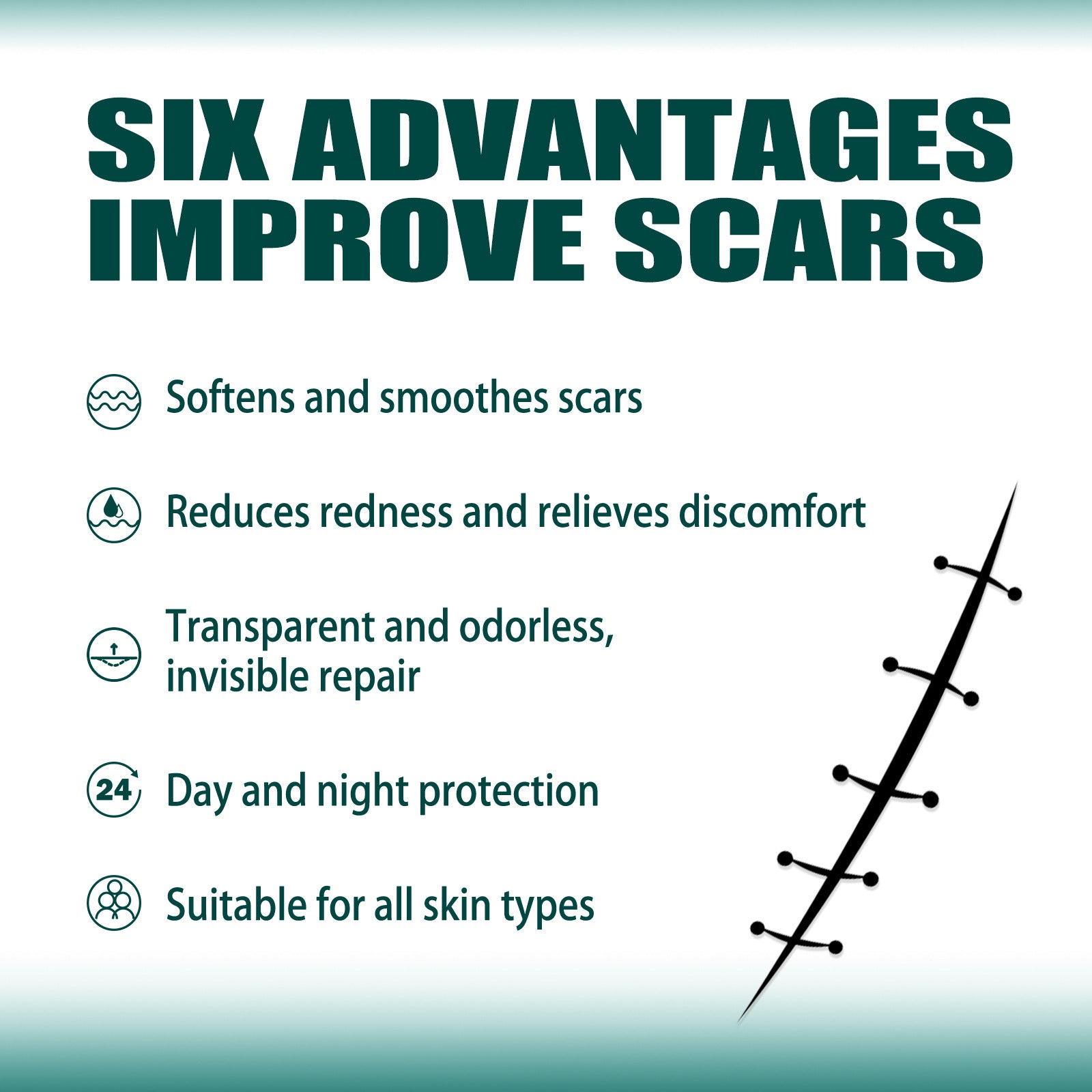 Silicone Scar Tape Sheets Roll - Improves and lightens scars, suitable for keloid and hypertrophic scars, size can be cut to fit