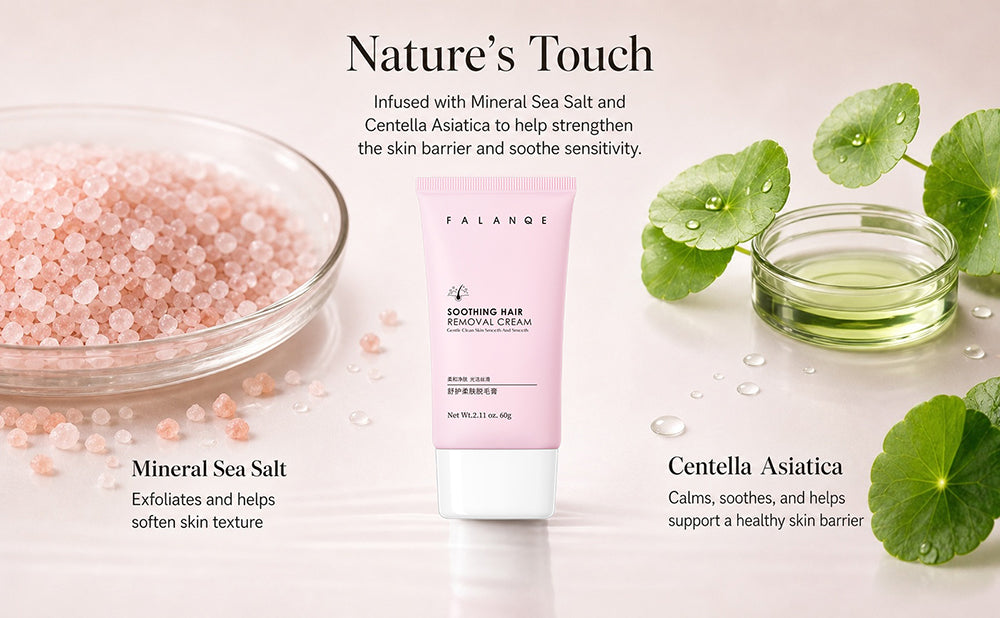 FORISE Beauty Soothing Hair Removal Cream 60g - Gentle depilatory cream in pink tube for smooth, hair-free skin