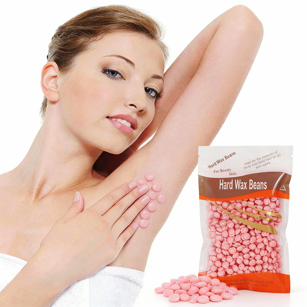 Hard Wax Beans Natural Resin Kit Hair Removal Fast Easy Home Use Suitable for Legs Arms Face Natural Resin