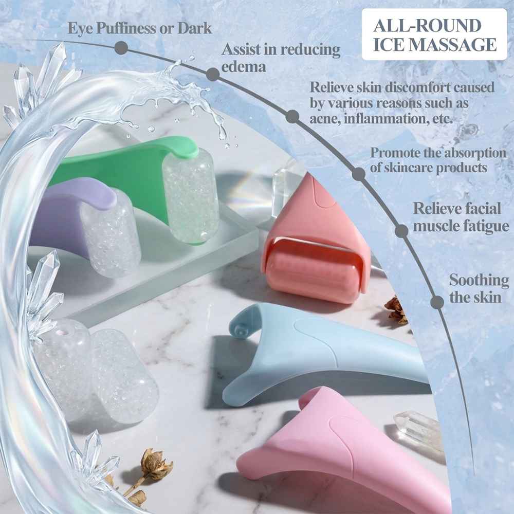 Facial Ice Roller for Jawline Lift  Slimming Enhance Skincare Penetration Reusable Handle Roller
