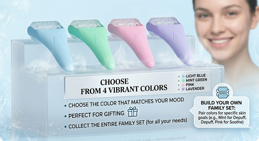 Facial Ice Roller for Jawline Lift  Slimming Enhance Skincare Penetration Reusable Handle Roller
