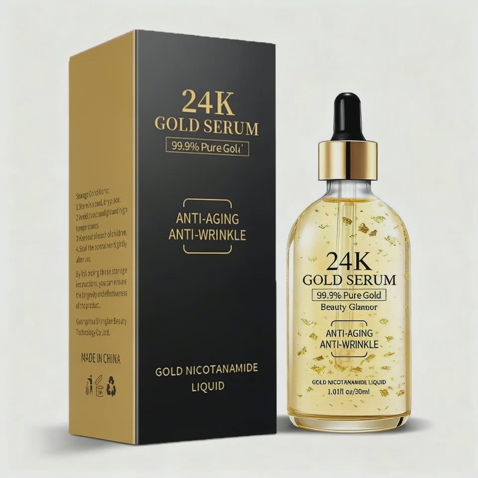 24K Gold Anti-Aging Face Serum — Firming, Brightening & Deep Hydration | 30ml