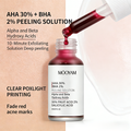 FORISE Beauty AHA 30% BHA 2% Peeling Solution – Alpha & Beta Hydroxy Acids 10-Minute Deep Exfoliating Serum 30ml, fades acne marks